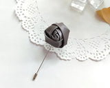 Boutonnière de Mariage Ruban Anthracite