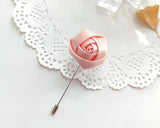 Boutonnière de Mariage Ruban Corail