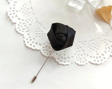 Boutonnière de Mariage Ruban Noire