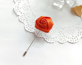 Boutonnière de Mariage Ruban Orange