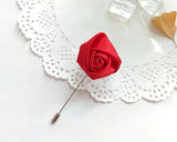 Boutonnière de Mariage Ruban Rouge