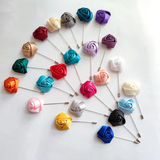 Boutonnière de Mariage Fleurs en Ruban