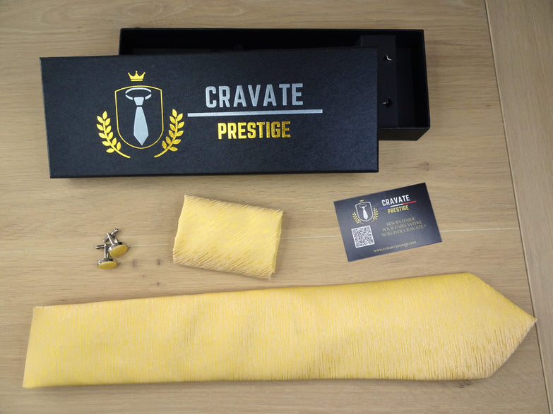 Coffrets Cravate Pack Prestige Jaune Moderne
