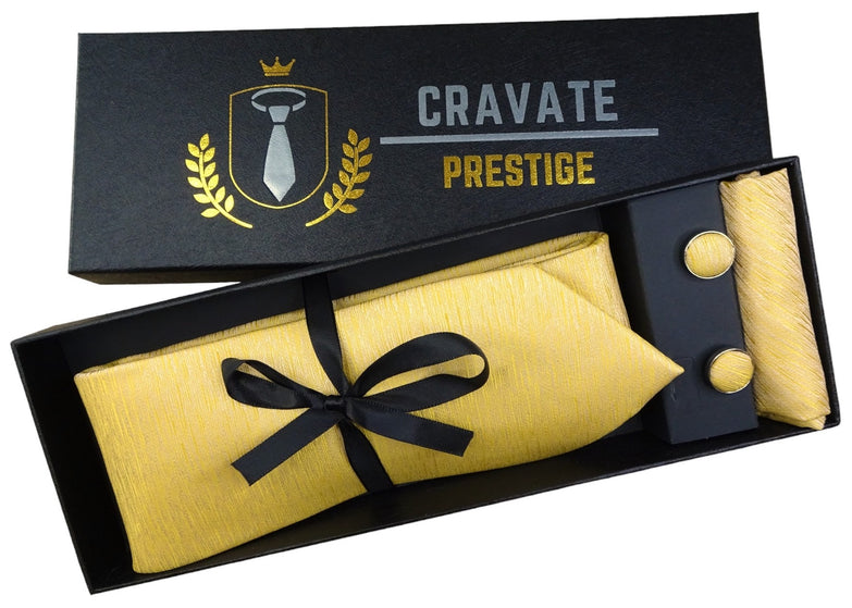Coffrets Cravate Pack Prestige Jaune Moderne