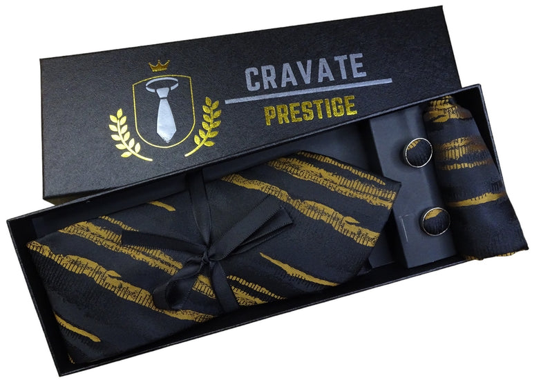 Coffrets Cravate Pack Prestige Noire et Or