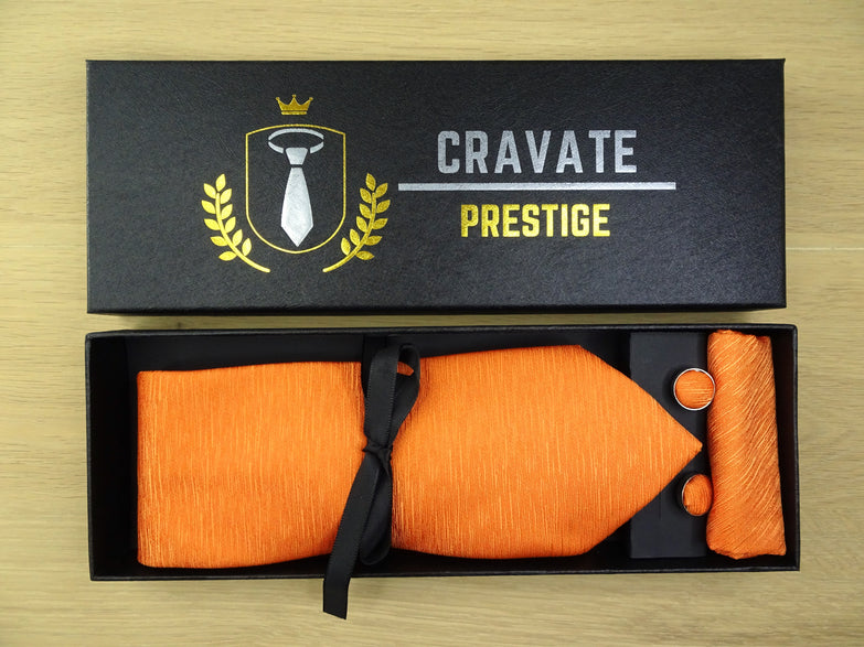 Coffrets Cravate Pack Prestige Orange Moderne