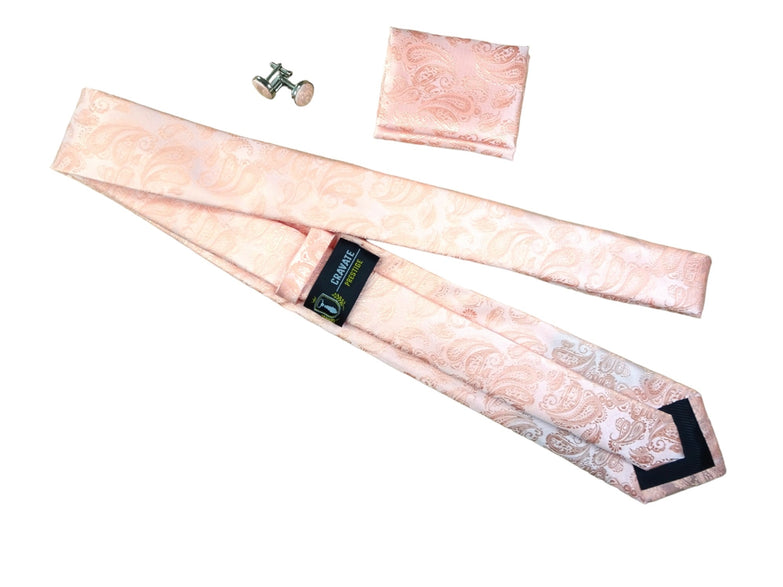 Coffrets Cravate Pack Prestige Rose Pale Paisley
