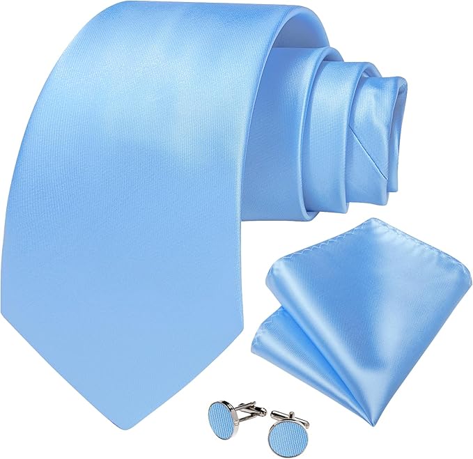 Cravate Bleu Ciel Satiné