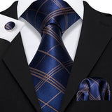 Cravate Bleu Jacquard