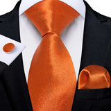 Cravate Cuivre Satiné