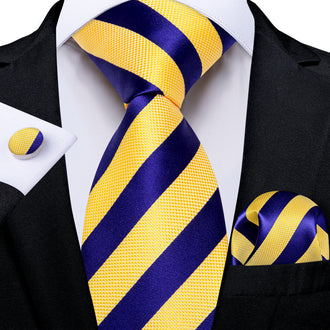 Cravate Jaune et Bleu