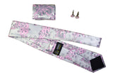 Cravate Pack Prestige Argent et Rose Floral