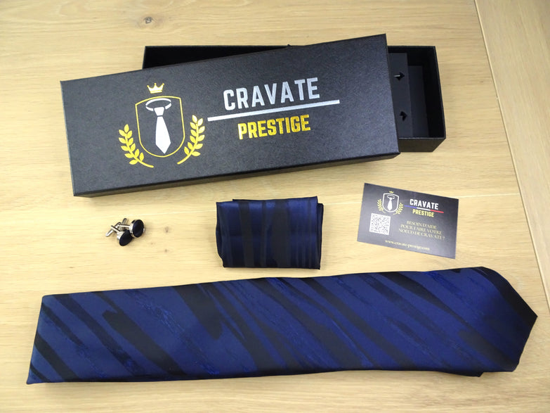 Cravate Pack Prestige Bleu et Noir
