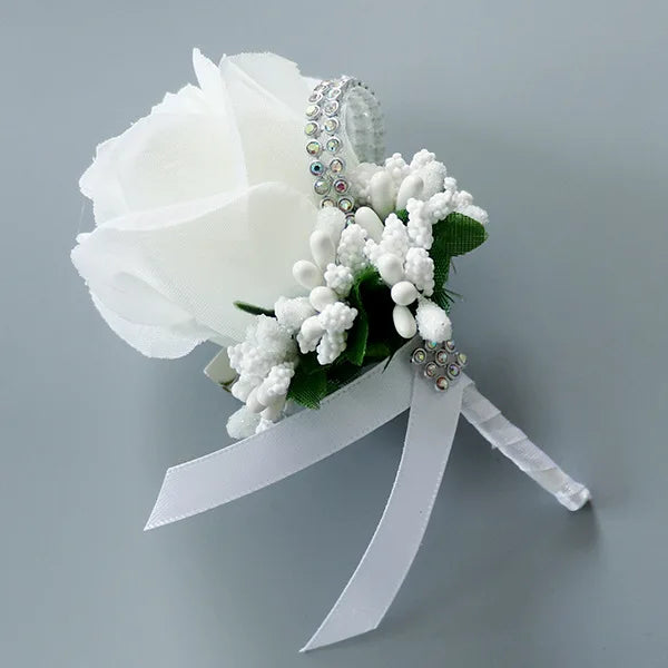 Boutonnière de Mariage Flower Party - Élégance Florale pour Votre Grand Jour