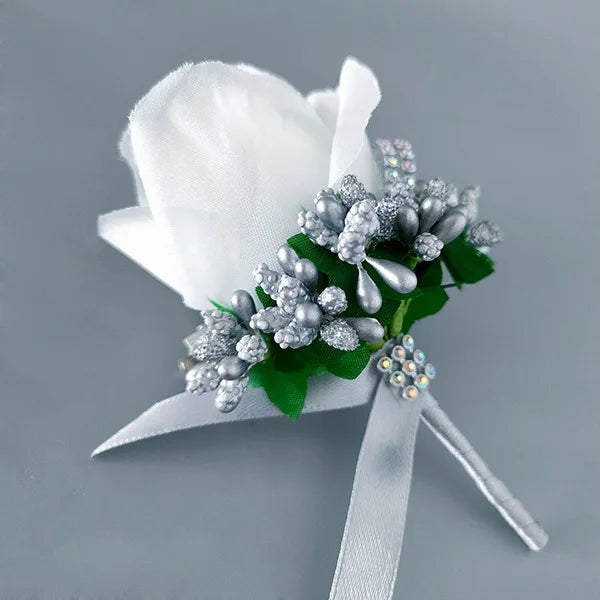 Boutonnière de Mariage Flower Party - Élégance Florale pour Votre Grand Jour
