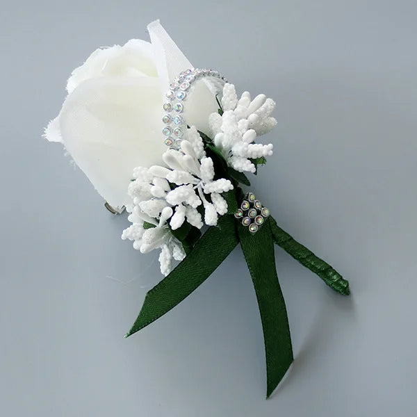 Boutonnière de Mariage Flower Party - Élégance Florale pour Votre Grand Jour