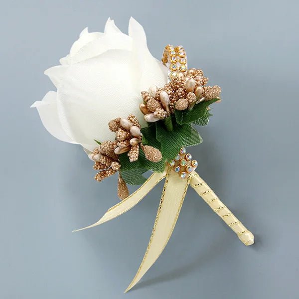 Boutonnière de Mariage Flower Party - Élégance Florale pour Votre Grand Jour