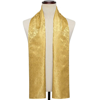 Foulard en Soie Jaune Or Cachemire