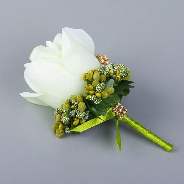 Boutonnière de Mariage Flower Party - Élégance Florale pour Votre Grand Jour