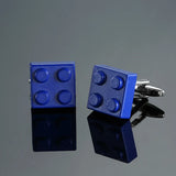 boutons de manchette Lego bleu
