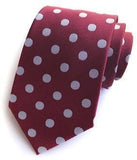 Cravate Bordeau à Pois Blanc - Cravate Prestige