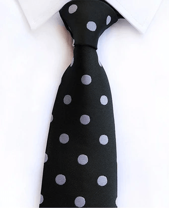 Cravate Noir à Pois Blanc - Cravate Prestige