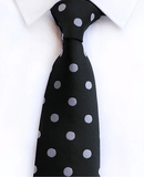 Cravate Noir à Pois Blanc - Cravate Prestige
