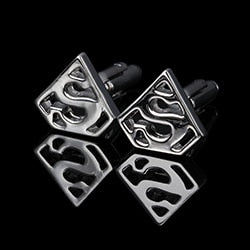 Boutons De Manchettes Superhéros - Superman, Batman, Spiderman, Acier Inoxydable, Neufs Avec étiquettes