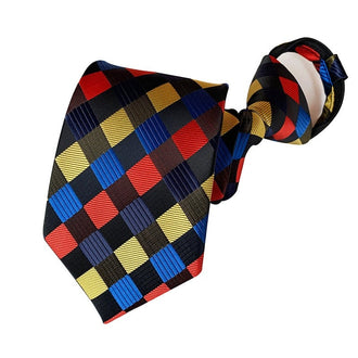 Cravate pré-nouée à Carreaux Multicolore