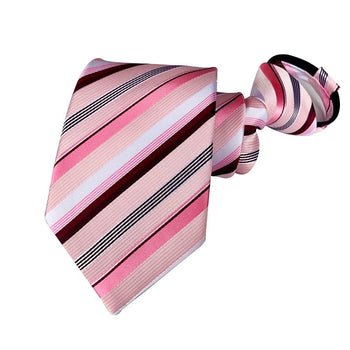 Cravate pré-nouée Rose à Rayure