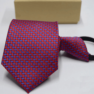 Cravate Pré-nouées Fuchsia à Motifs Bleu & Rouge - Cravate Prestige