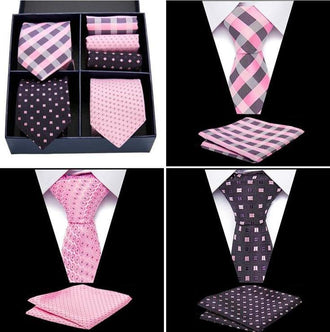 Coffret de Cravates Trio Violet & Rose - Cravate Prestige