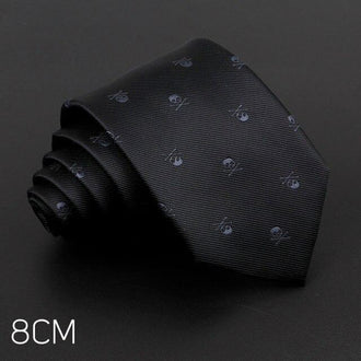 Cravate Halloween Tête de mort Noir - Cravate Prestige