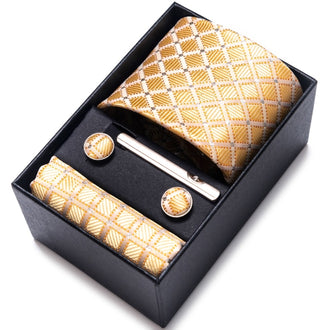 Cravate Motifs Jaune