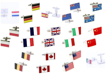 Boutons de manchette Drapeaux des Pays