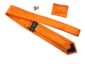 Coffret Cravate Pack Prestige Orange Paisley