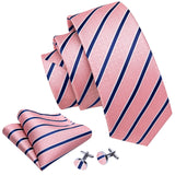 Coffrets Cravate Pack Prestige Rose et Bleu à Rayures