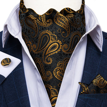 Cravate Ascot Or Baroque