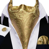 Cravate Ascot Paisley Or