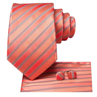 Cravate Corail a Rayures