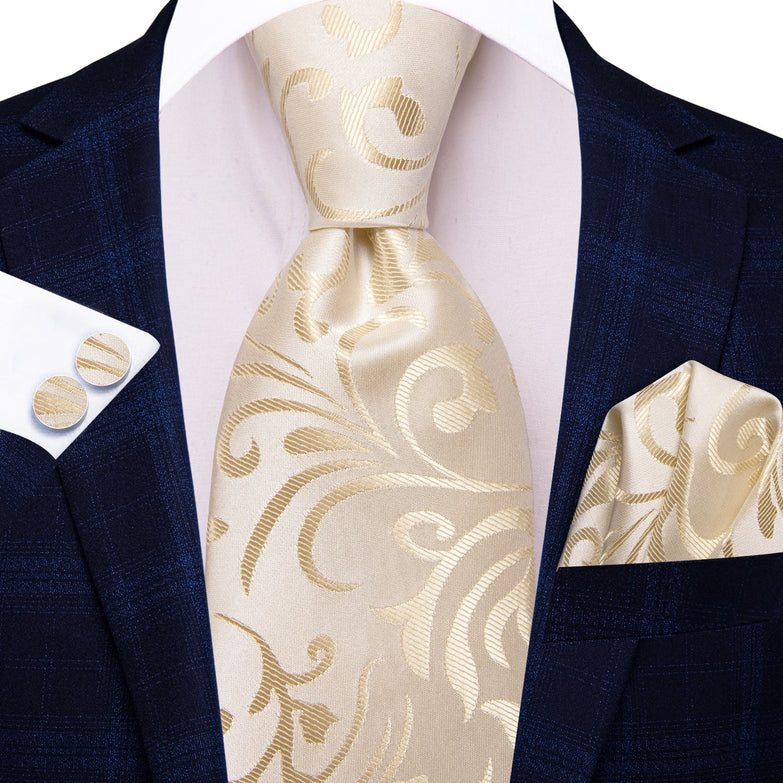 Cravate Pack Prestige Champagne Floral