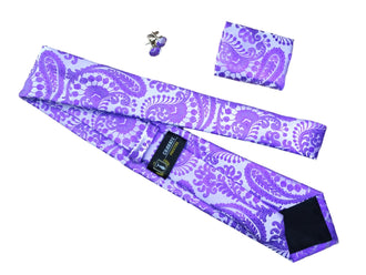 Cravate Pack Prestige Violette Paisley