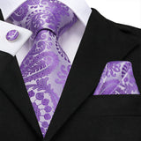 Cravate Pack Prestige Violette Paisley
