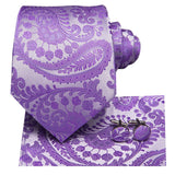 Cravate Pack Prestige Violette Paisley