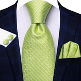 Cravate Vert Pistache a Chevrons