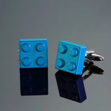boutons de manchette Lego bleu ciel