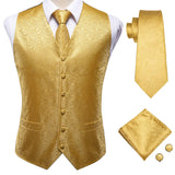 gilet de mariage jaune or