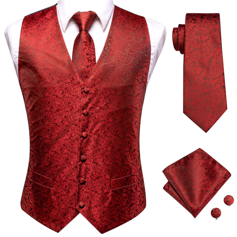 gilet de mariage rouge