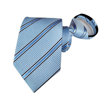 Cravate pré-nouée Bleu Claire à Rayures