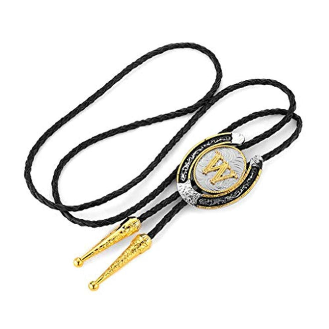 Cravate Bolo Western En PU Avec Pendentif Turquoise - Accessoire Cowboy, Rodéo, Style Western